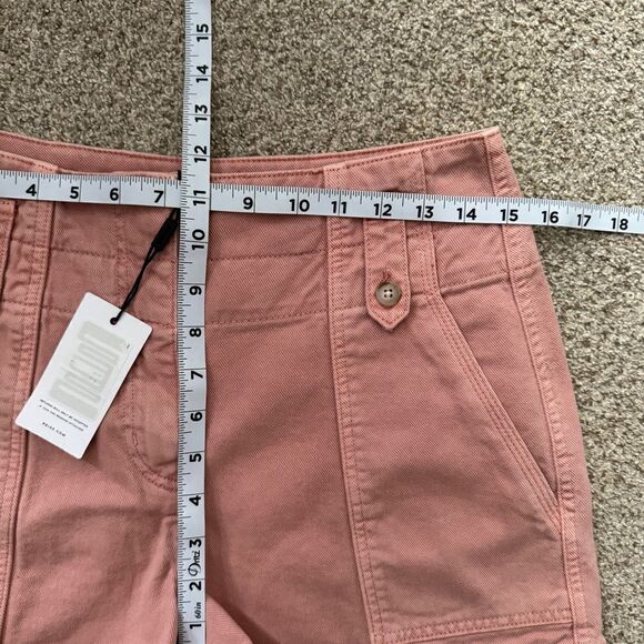 NEW Reiss pink washed mid rise denim shorts size 10 - Picture 7 of 9